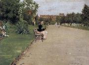 William Merritt Chase The view of park oil